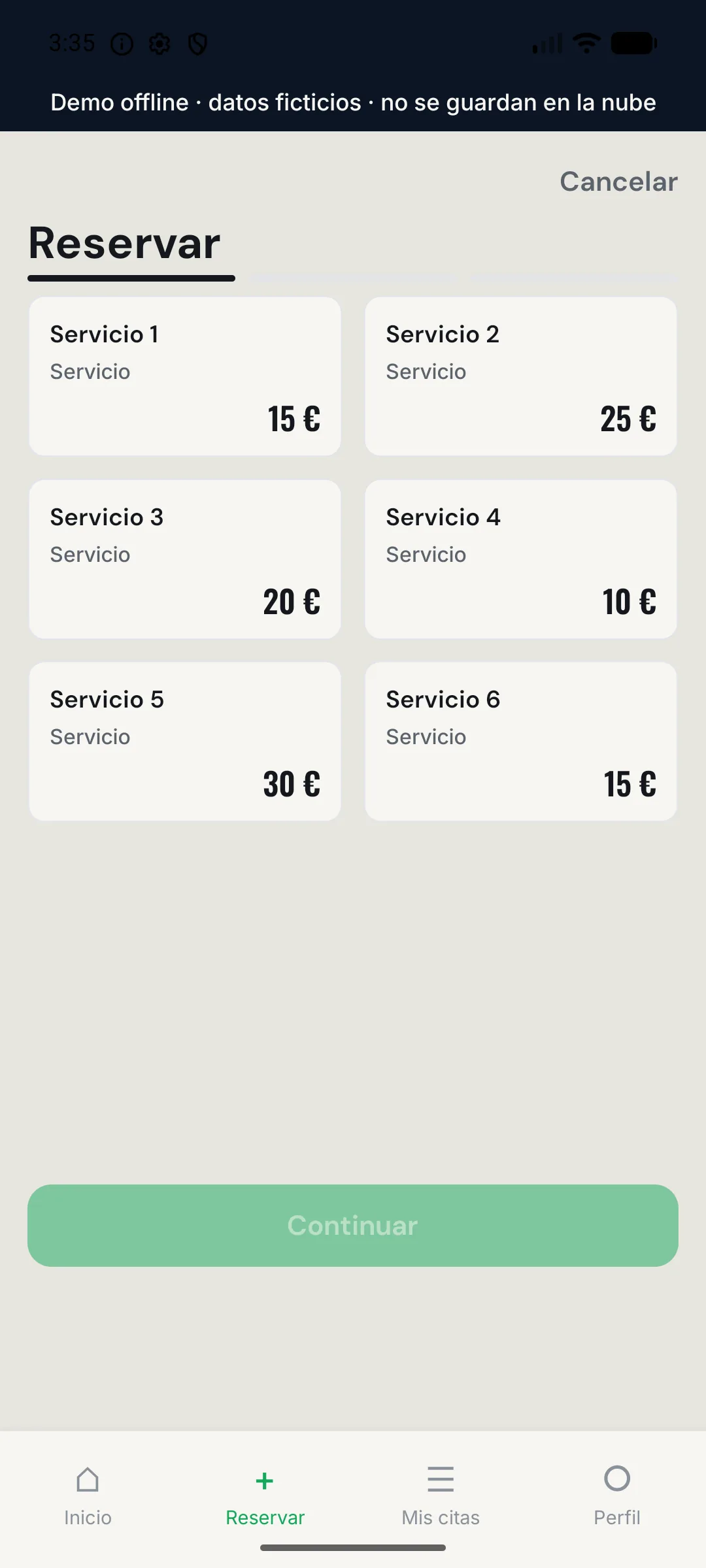 Reservar una cita